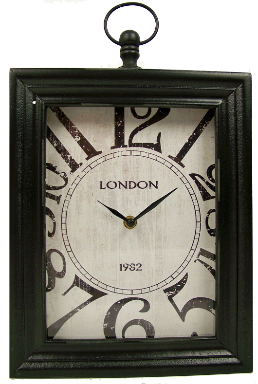 Home & Styling Wand / tafelklok "London" 30x24x6 (zwart) Home & Styling Wand / tafelklok "London" 30x24x6 (zwart)