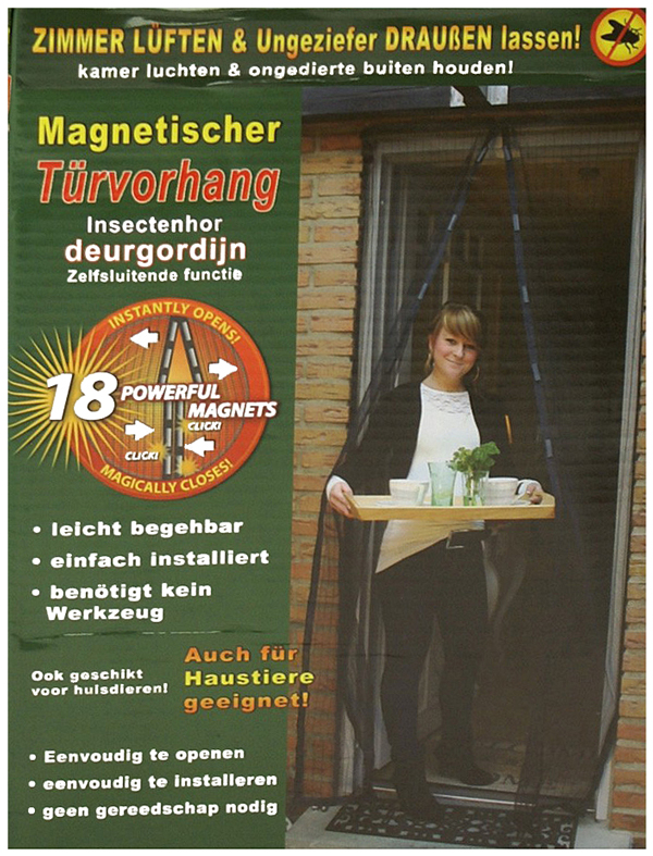 Insektengordijn met magnetische sluiting Insektengordijn met magnetische sluiting