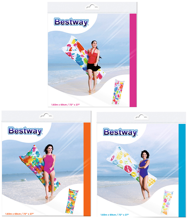 Bestway Luchtbed multicolor 183x69cm Bestway Luchtbed multicolor 183x69cm