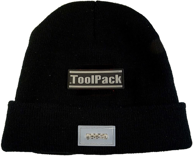 ToolPack Werkmuts met LED-verlichting - zwart ToolPack Werkmuts met LED-verlichting - zwart