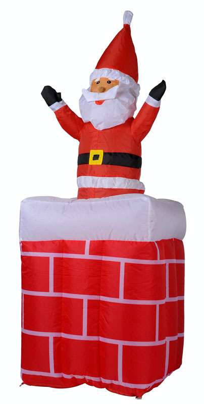 Moving up / down Santa in schoorsteen (180cm) Moving up / down Santa in schoorsteen (180cm)