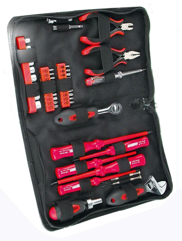 Brüder Mannesmann Elektro gereedschapset (45 dlg) in etui Brüder Mannesmann Elektro gereedschapset (45 dlg) in etui