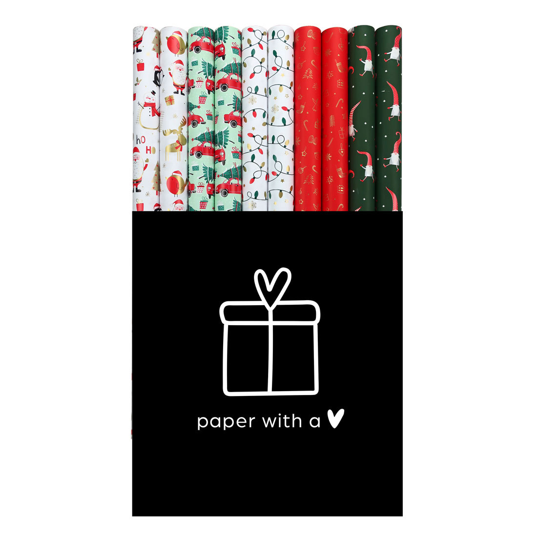 Cadeaupapier Kerst Collectie, 50 Rollen