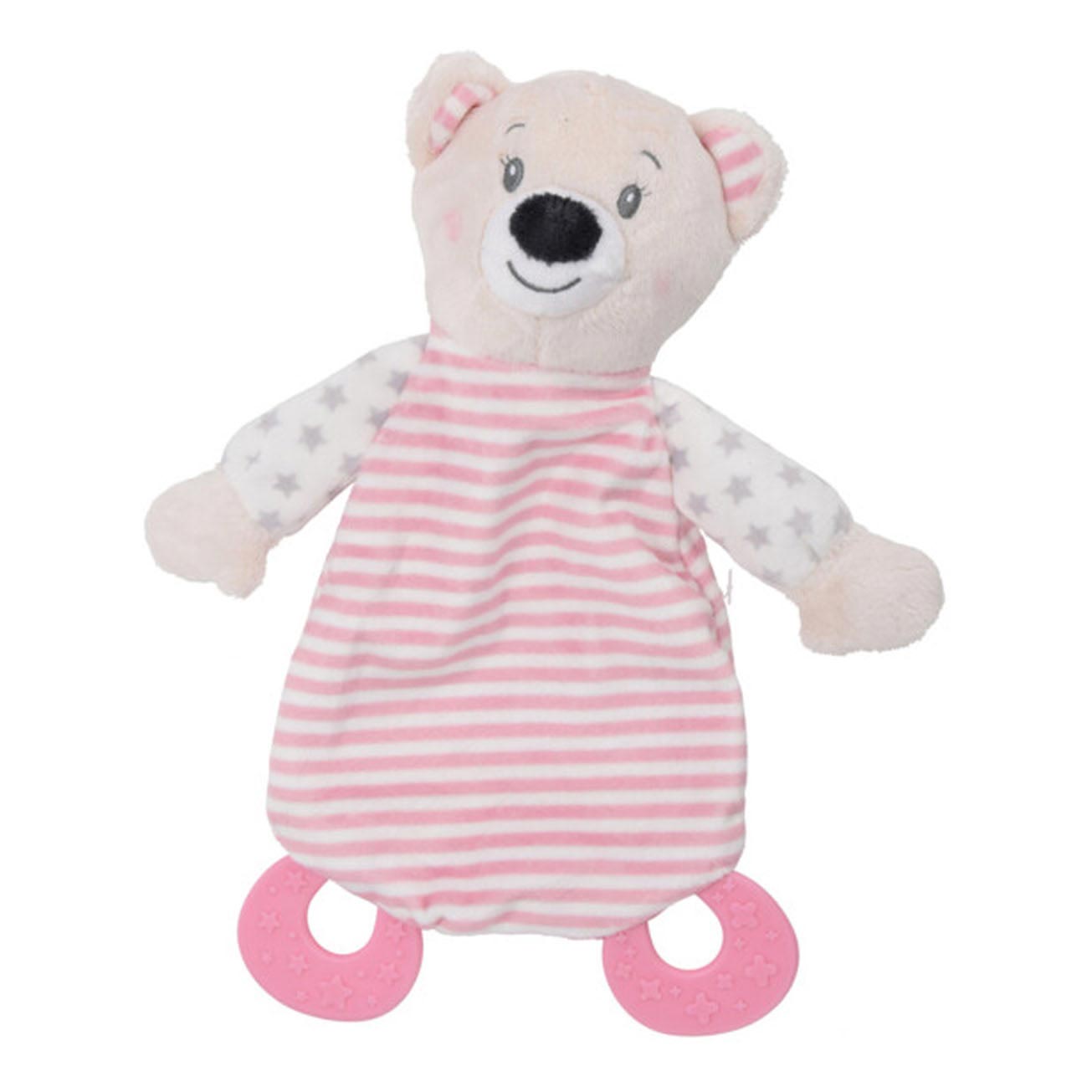 Baby Eco Pluche Knuffeldoekje Beer - Roze