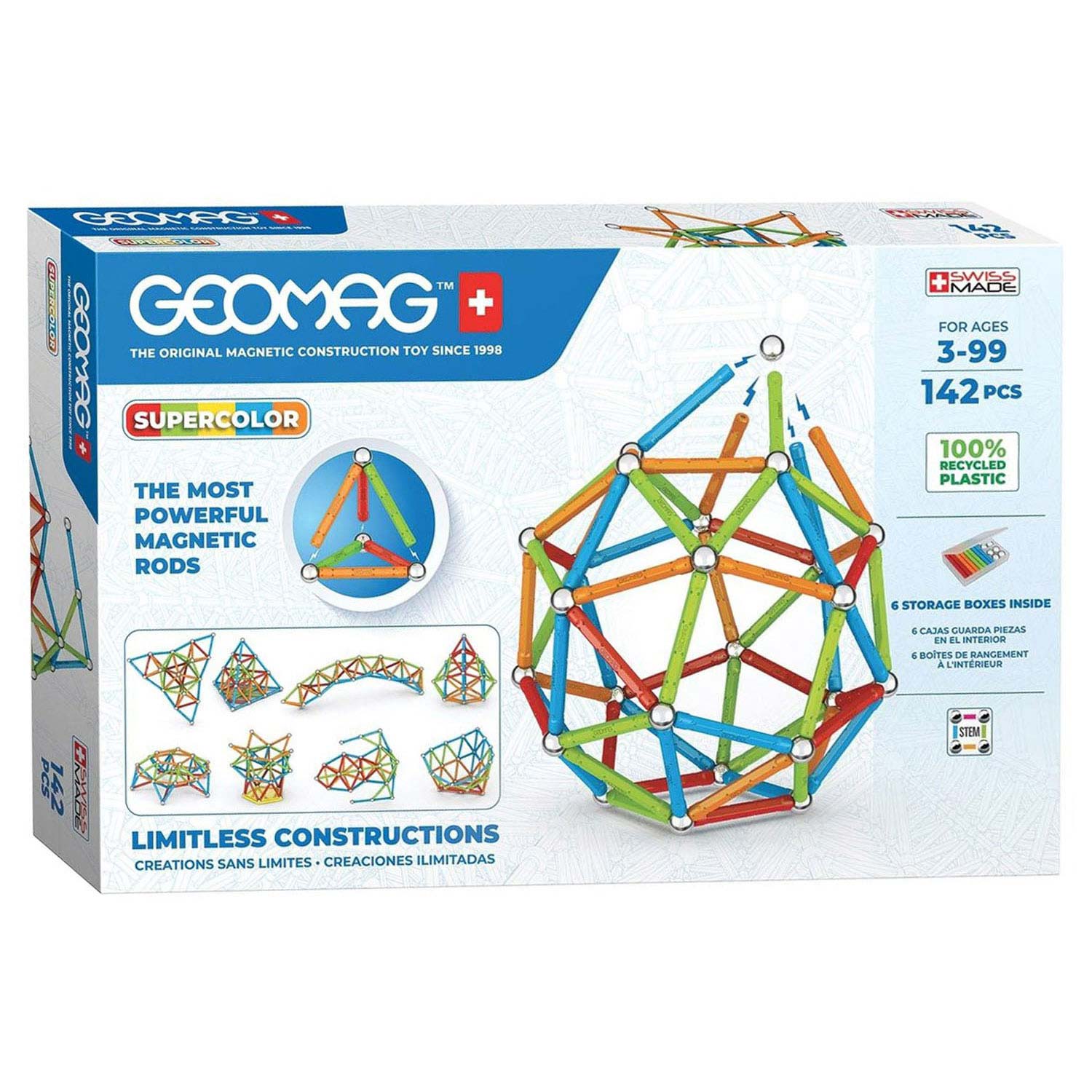 Geomag Super Color Recycled, 142dlg.