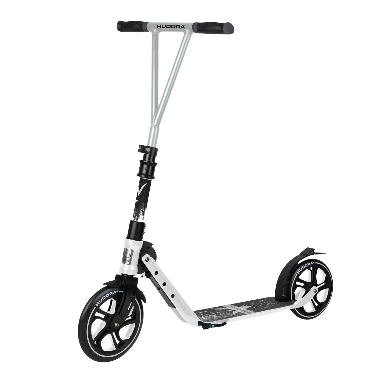 HUDORA Big Wheel 230 Step met V-vormig Stuur - Wit