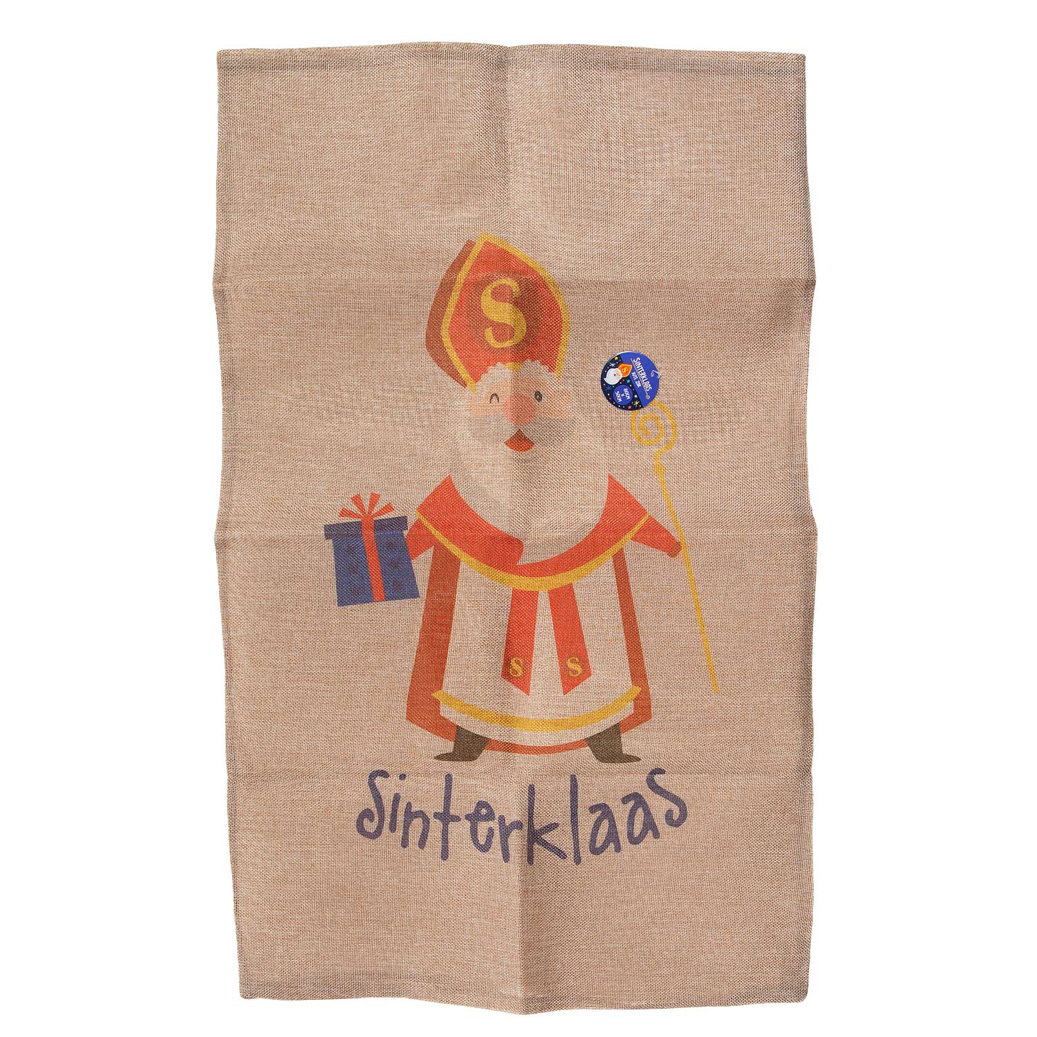 Jute Zak Sinterklaas Groot, 80x50cm