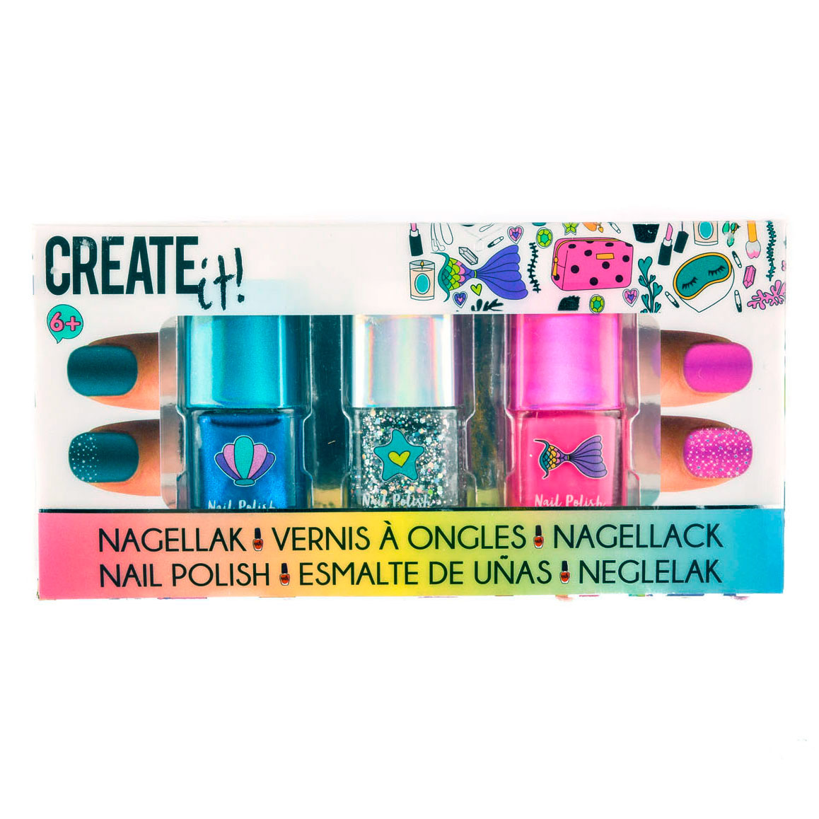 Create It! Nagellak Glitter, 3st.