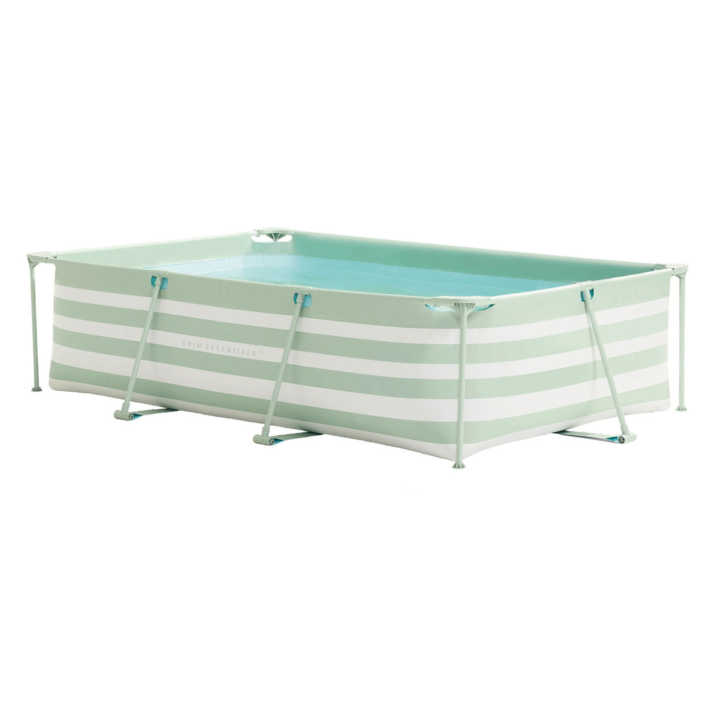 Swim Essentials Luxe Groen Gestreept Zwembad, 300cm