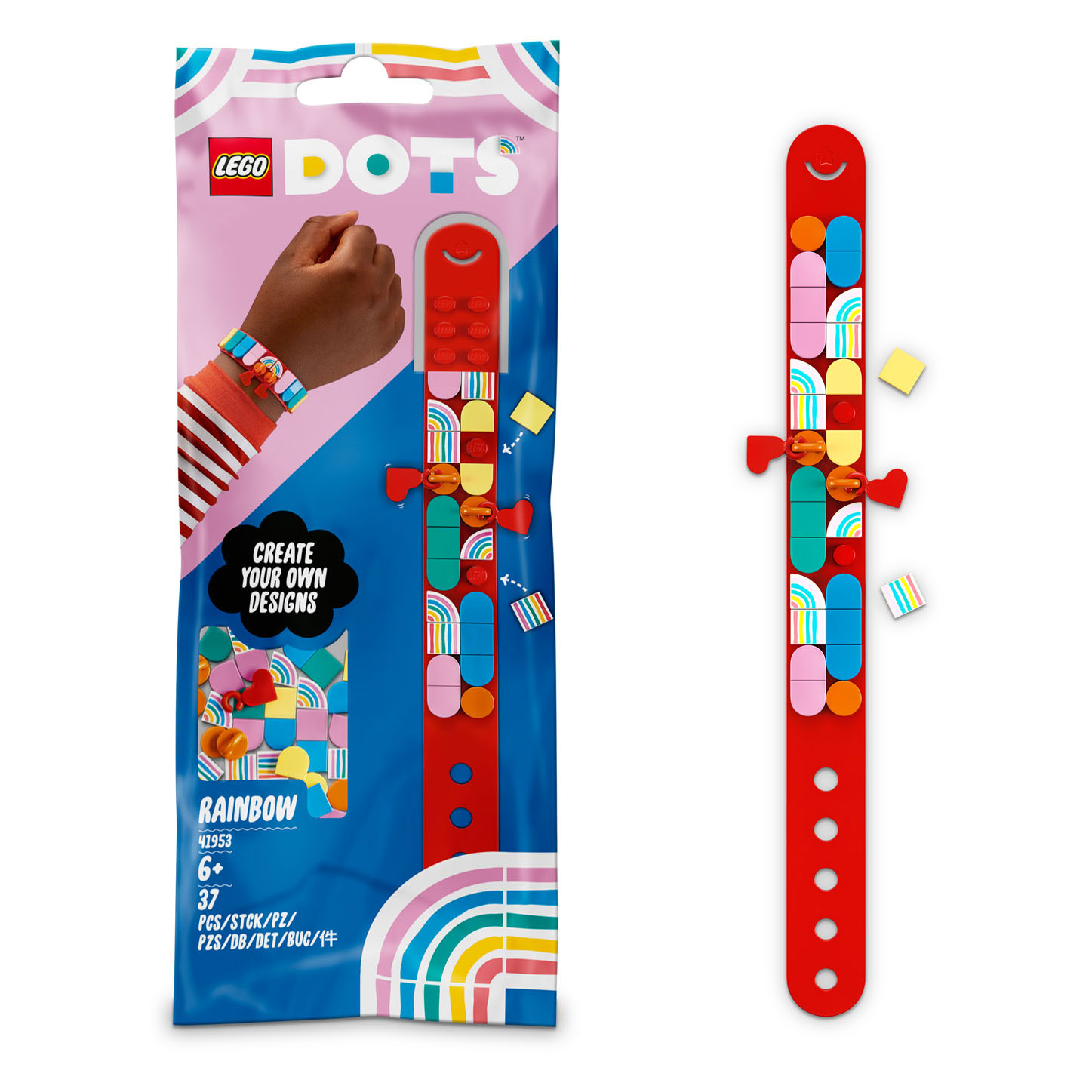 LEGO DOTS 41953 Regenboog Armband met Bedeltjes