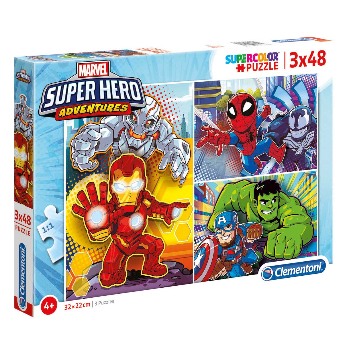 Clementoni Puzzel Marvel Superhelden, 3x48st.