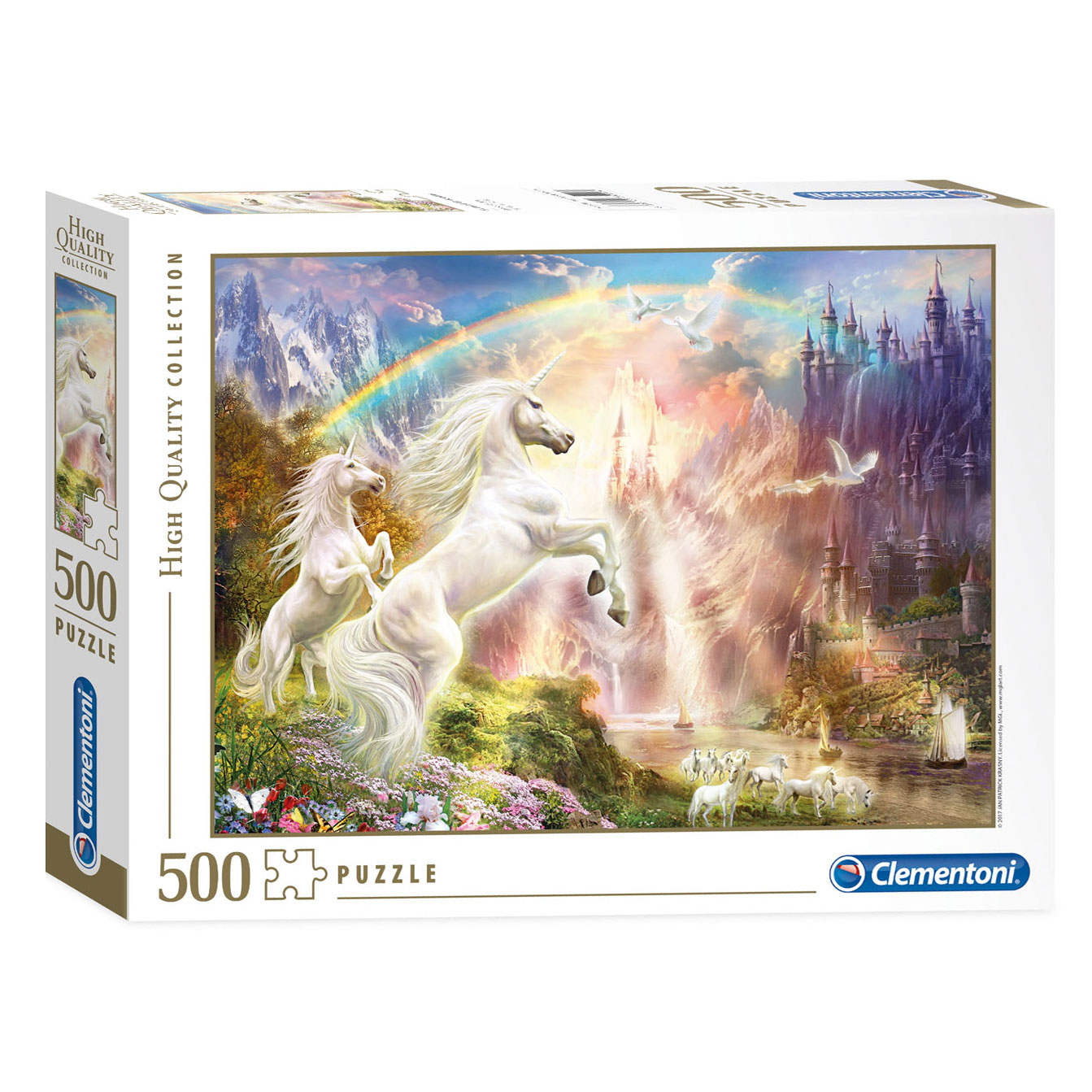 Clementoni Puzzel Eenhoorns bij Zonsopgang, 500st.