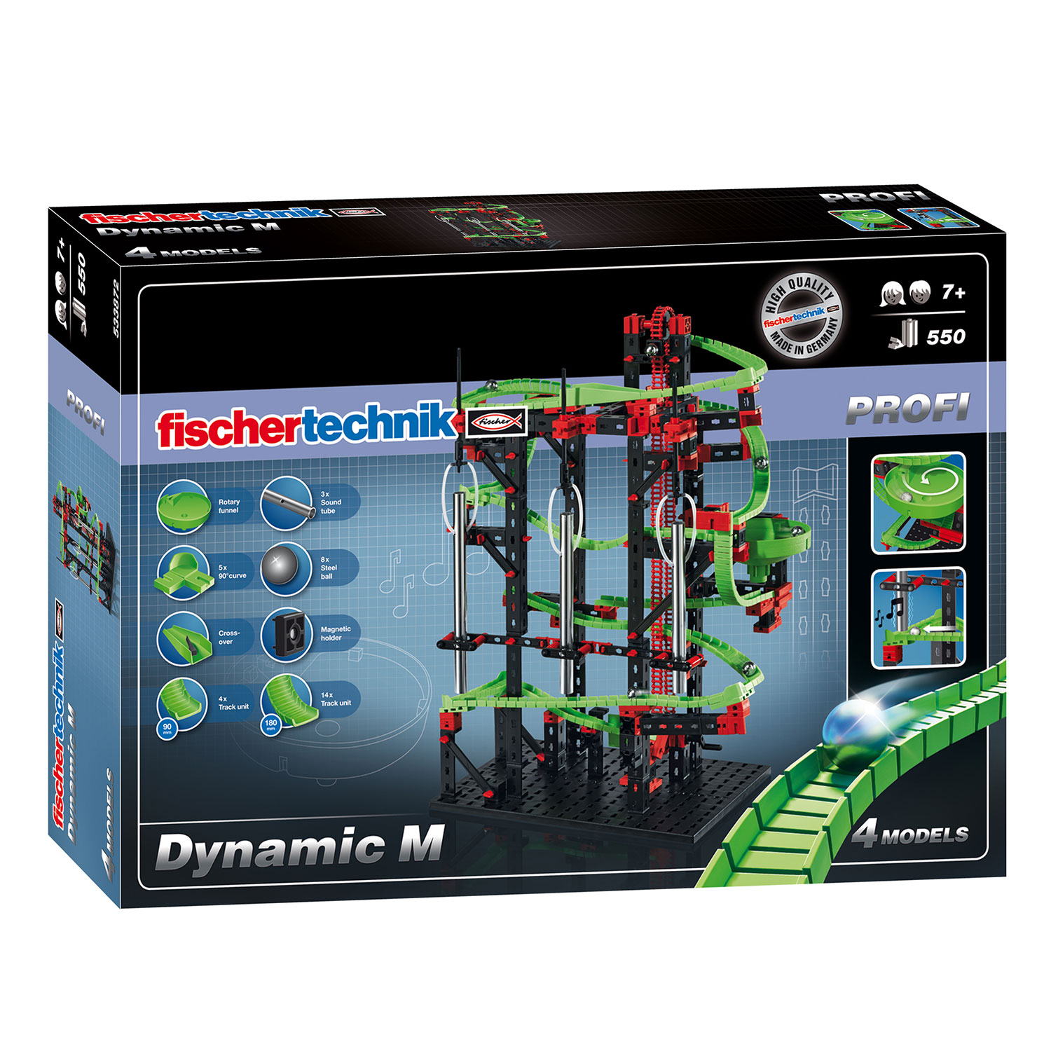 Fischertechnik Dynamic Set - M, 550dlg.