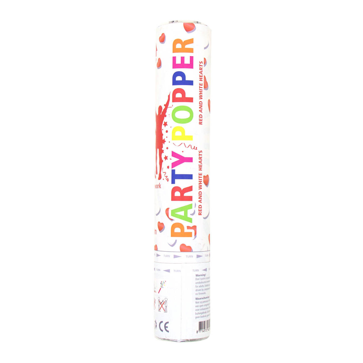 Party Popper Hartjes, 28cm