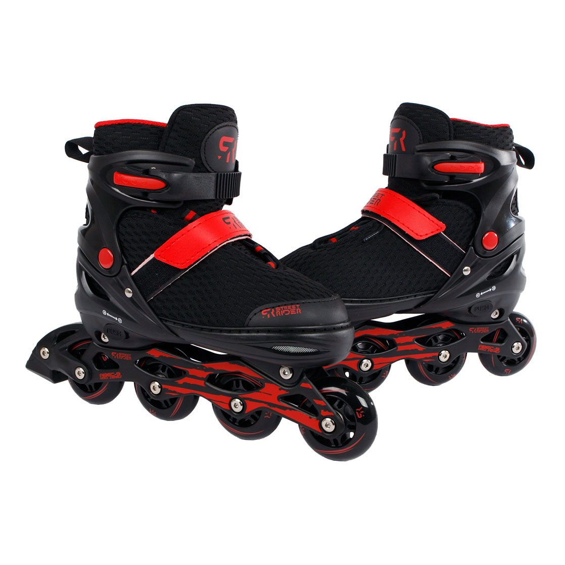 Street Rider Pro Inline Skeelers Zwart, Maat 30-33