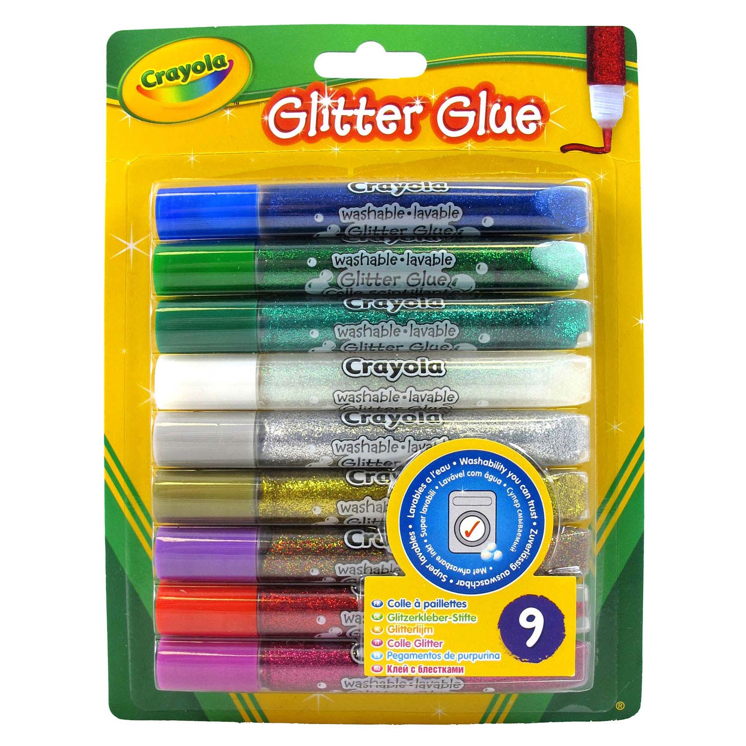 Crayola Glitterlijmtubes, 9st.