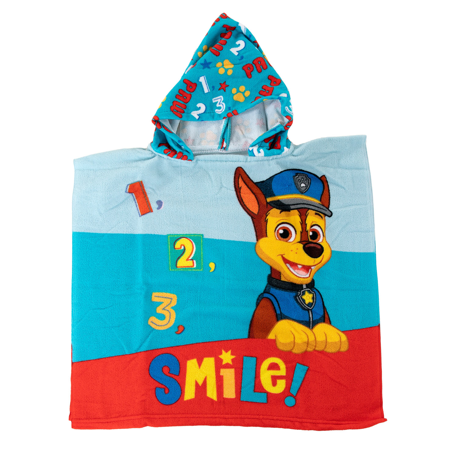 Handdoek Poncho PAW Patrol, 55x55cm