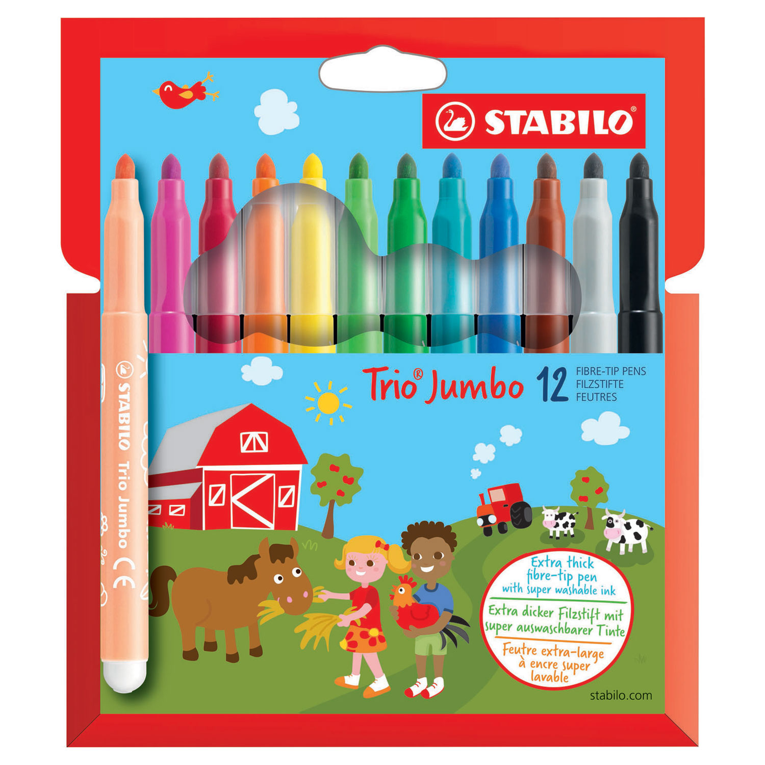 STABILO Trio Jumbo Viltstiften, 12st.