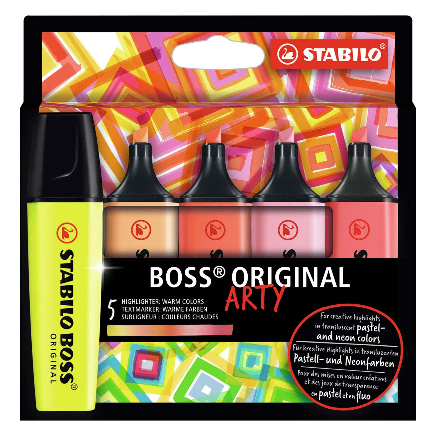 STABILO BOSS Original Arty - Warm Colors, 5st.