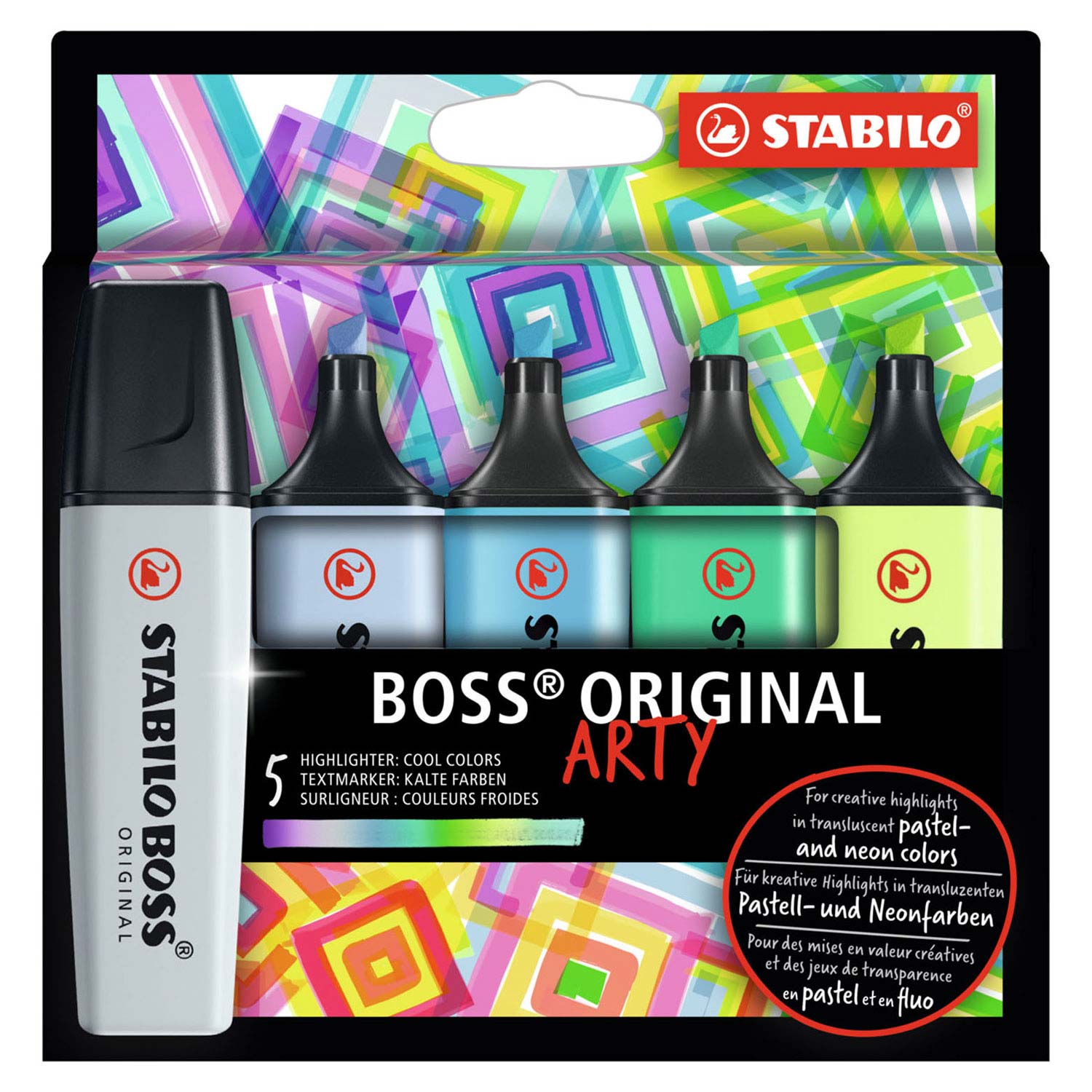 STABILO BOSS Original Arty - Cool Colors, 5st.