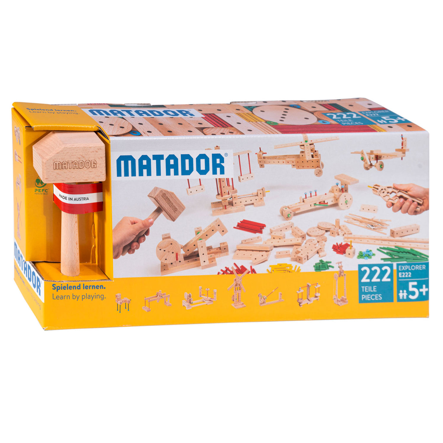 Matador Explorer E222 Constructieset Hout, 222dlg.