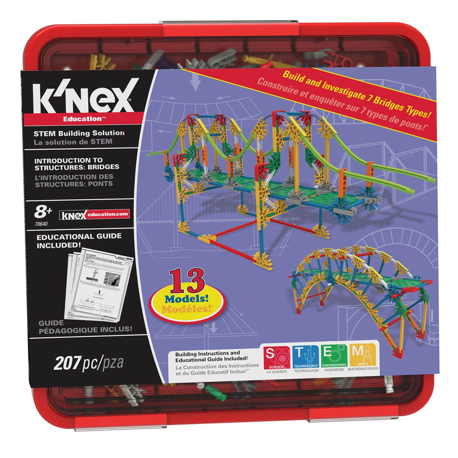 K'Nex Bouwset Intro to Structures Bridges, 207dlg.