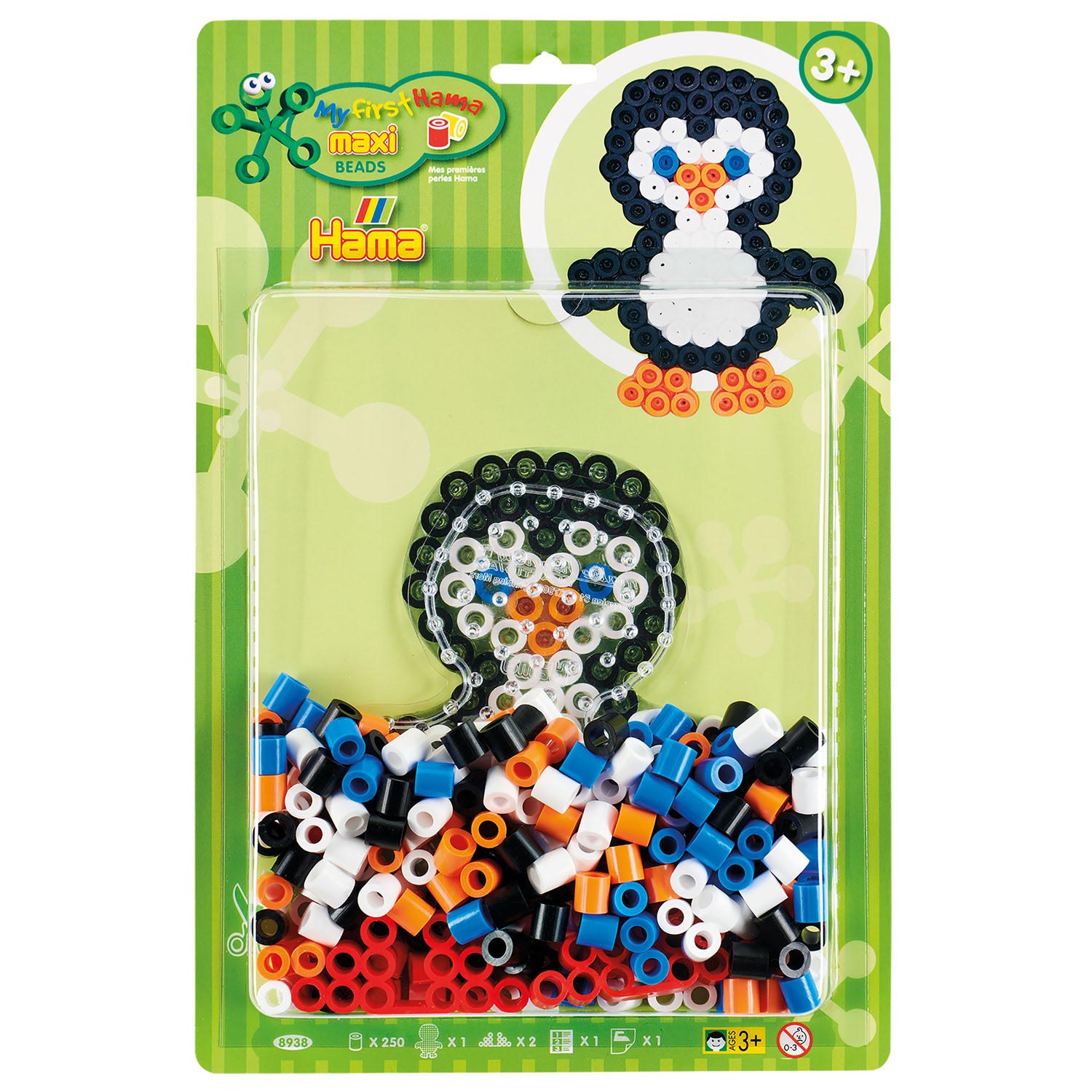 Hama Strijkkralenset Maxi - Pinguin, 250st.