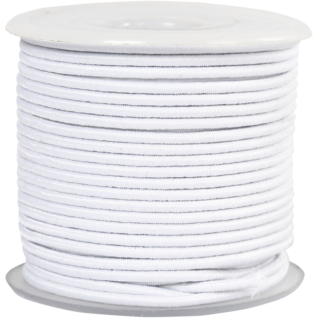 Elastiek Wit, 25m