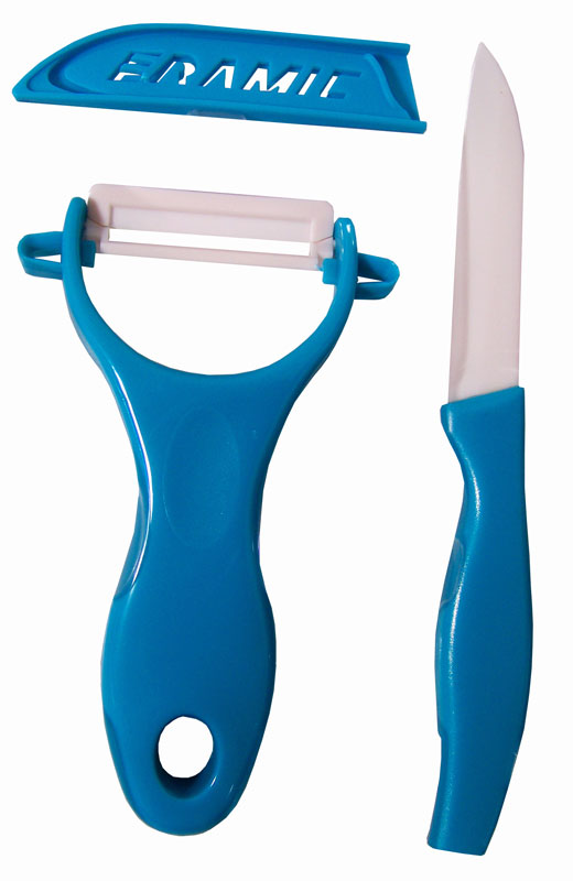 Excellent Houseware Keramische schilmessen (blauw) Excellent Houseware Keramische schilmessen (blauw)