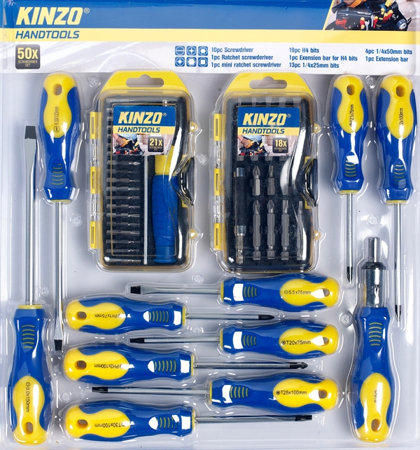 Kinzo Schroevendraaierset 50 delig Kinzo Schroevendraaierset 50 delig