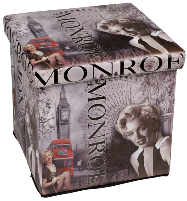 Opvouwbare poef Monroe 38x38x38cm Opvouwbare poef Monroe 38x38x38cm