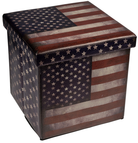 Opvouwbare poef USA 38x38x38cm Opvouwbare poef USA 38x38x38cm