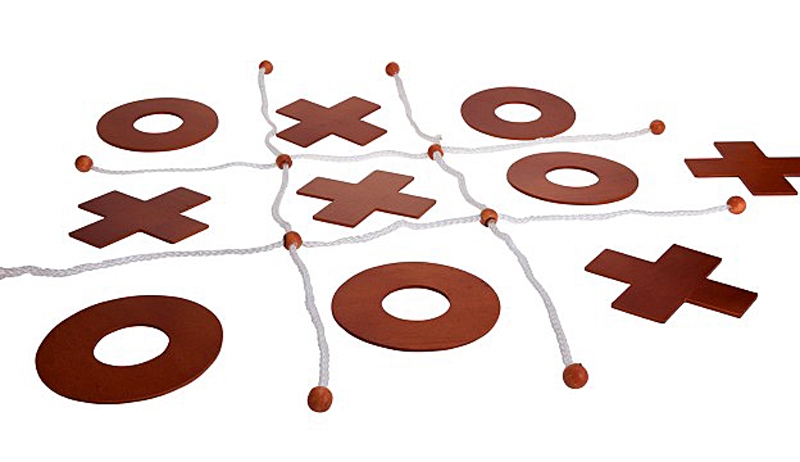 Boter, kaas en eieren spel - OXO - reuze formaat - hout Boter, kaas en eieren spel - OXO - reuze formaat - hout
