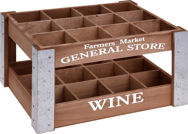 Houten Wijnfles-kist Houten Wijnfles-kist