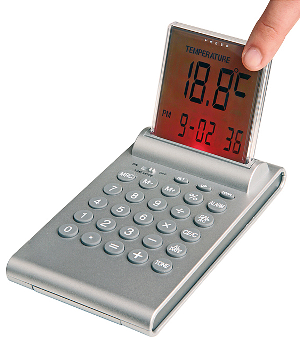 Multifunktionele alarm klok met push-up LCD display Multifunktionele alarm klok met push-up LCD display