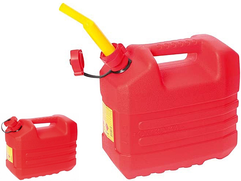 Benzine jerrycan met tuit 10 Liter Benzine jerrycan met tuit 10 Liter
