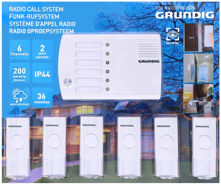 Grundig Radio Oproepsysteem - 6 kanalen Grundig Radio Oproepsysteem - 6 kanalen