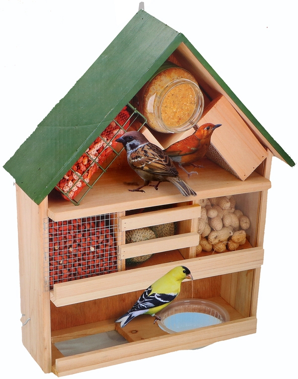 Luxe vogelvoederhuis 44x12x39cm Luxe vogelvoederhuis 44x12x39cm