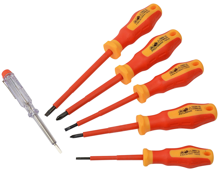 Brüder Mannesmann VDE Schroevendraaierset (6 delig) Brüder Mannesmann VDE Schroevendraaierset (6 delig)