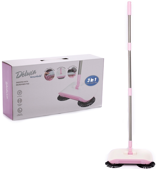 Rolveger met 3 borstelkoppen - pink Rolveger met 3 borstelkoppen - pink