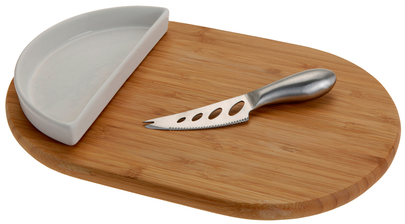 Excellent Houseware Kaasplank (30x19.5) met bakje en mes Excellent Houseware Kaasplank (30x19.5) met bakje en mes