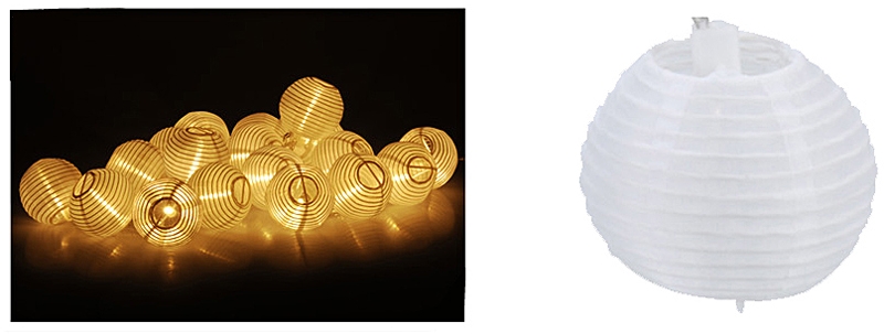 Feestverlichting 20 LED lampionnen Feestverlichting 20 LED lampionnen