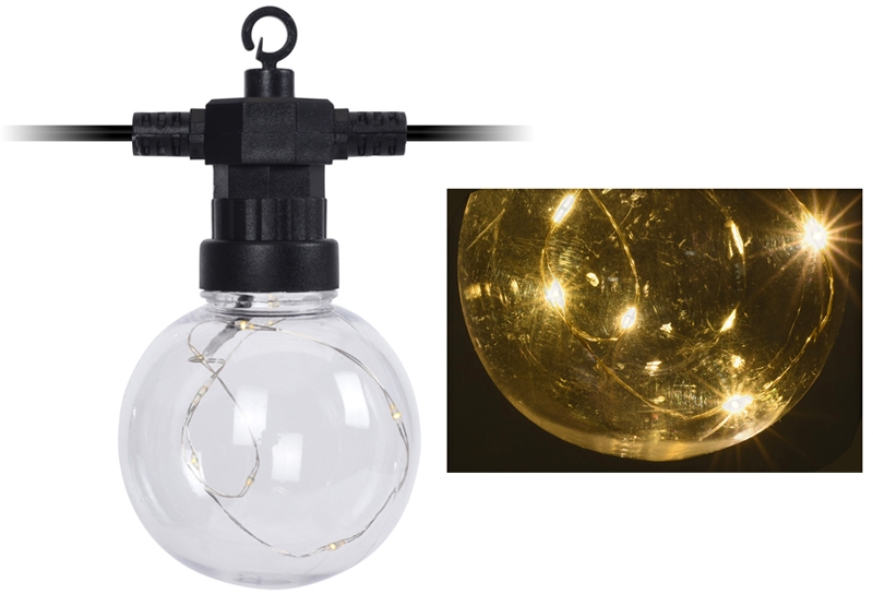 Feestverlichting 10 LED-lampen - met timer - op batterij Feestverlichting 10 LED-lampen - met timer - op batterij