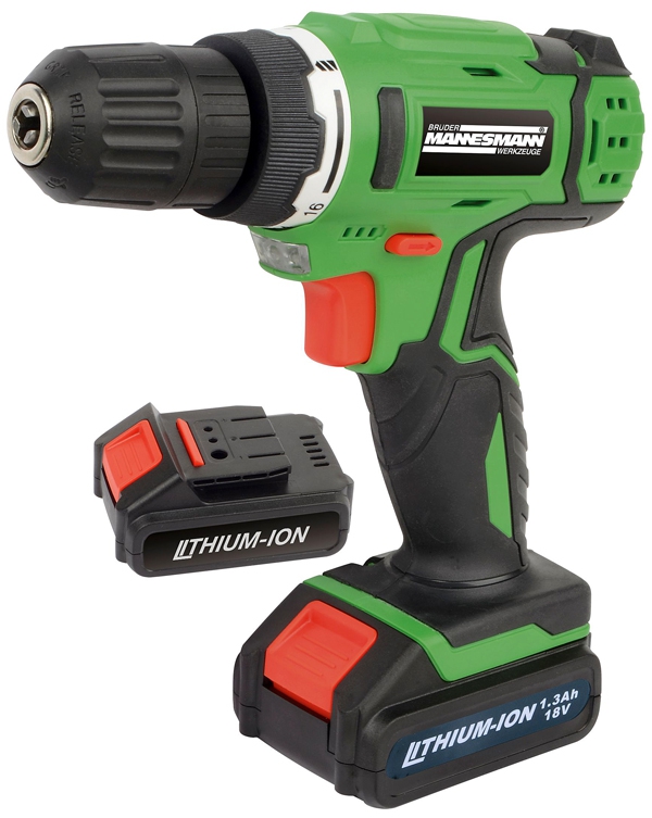 Brüder Mannesmann 2x18-Volt Li-ion accu boor- en schroefmachine Brüder Mannesmann 2x18-Volt Li-ion accu boor- en schroefmachine