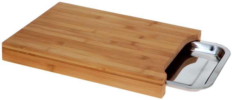 Bamboe snijplank met opvangbak Bamboe snijplank met opvangbak