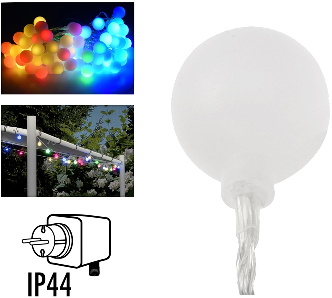 Feestverlichting 16 meter - 80 multikleur LED lampen Feestverlichting 16 meter - 80 multikleur LED lampen