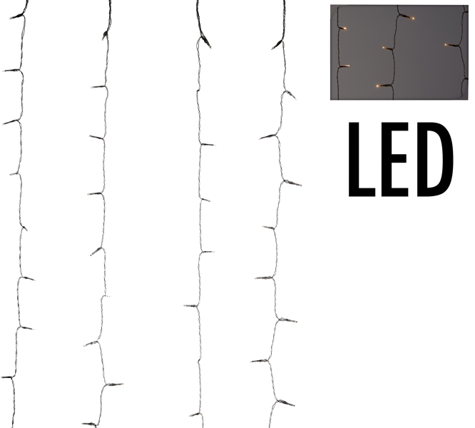 Gordijnverlichting - 240LED - 225x150cm - warm wit Gordijnverlichting - 240LED - 225x150cm - warm wit