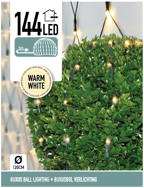 Buxus Netverlichting 144 LED's warm wit Buxus Netverlichting 144 LED's warm wit