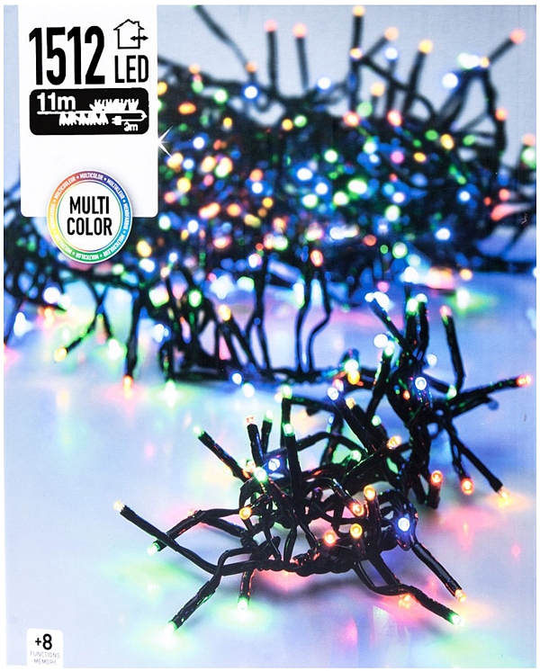 Clusterverlichting 1512 LED 11m multicolor Clusterverlichting 1512 LED 11m multicolor