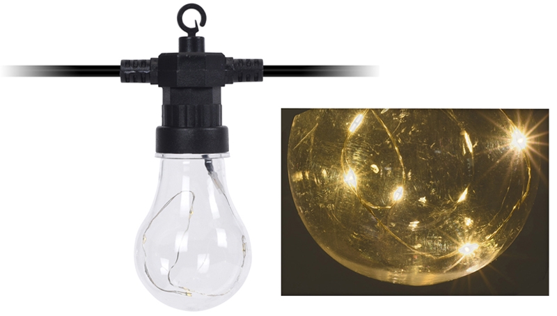Feestverlichting 20 LED-lampen - met timer - op batterij Feestverlichting 20 LED-lampen - met timer - op batterij